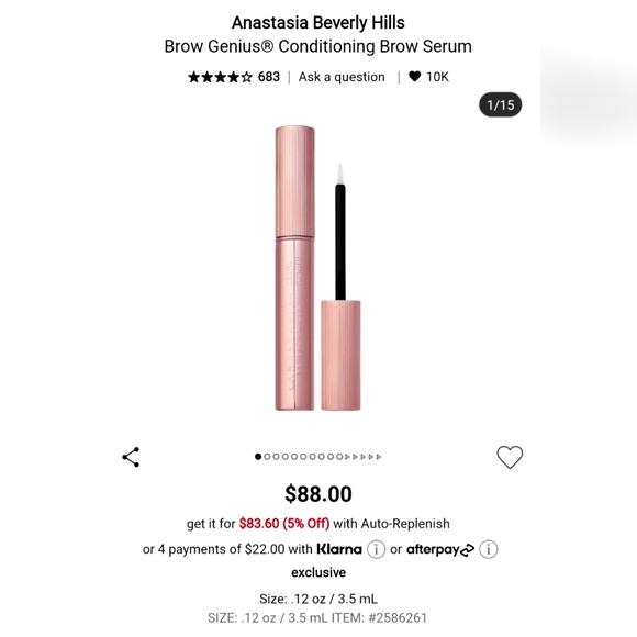 Anastasia Brow Genius Brow serum - Picture 1 of 5